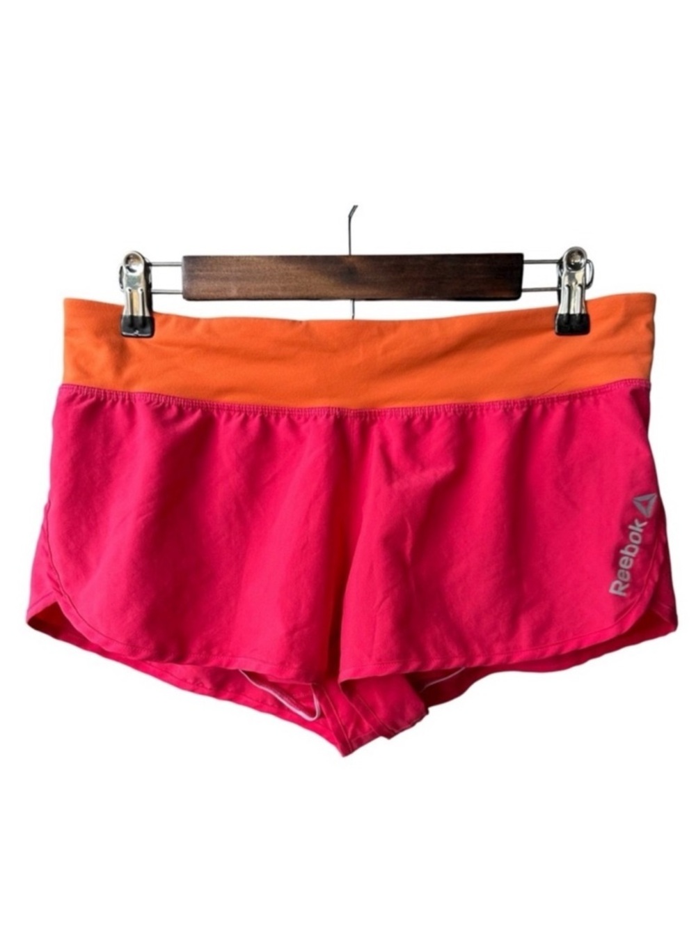 Reebok Shorts PlayDry Pink Orange Running Athletic Athleisure Gym Size Medium